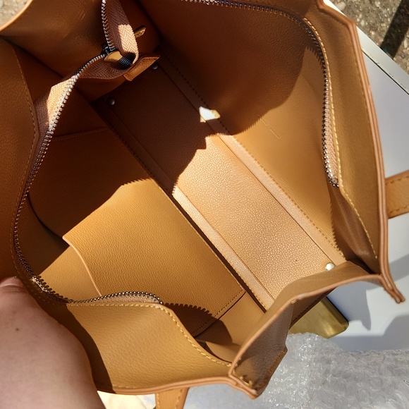 Pixie Mood 2 Piece Set - Shoulder Tote and Mini Zip Bag - Vegan Leather - Picture 8 of 10